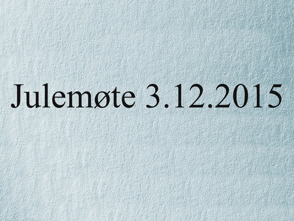 Julemøte 3. Desember 2015